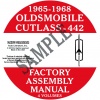 1965, 1966, 1967, 1968 OLDSMOBILE FACTORY ASSEMBLY MANUALS